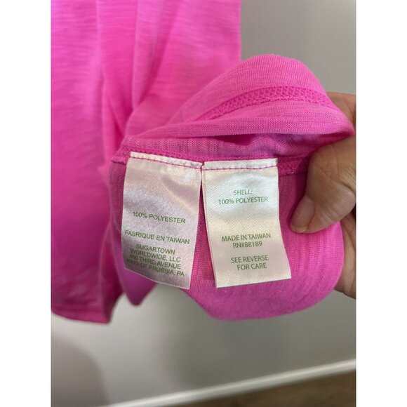 Lilly Pulitzer Pink Sleeveless Tank Top Size M Activewear Luxletic Workout - Picture 3 of 9